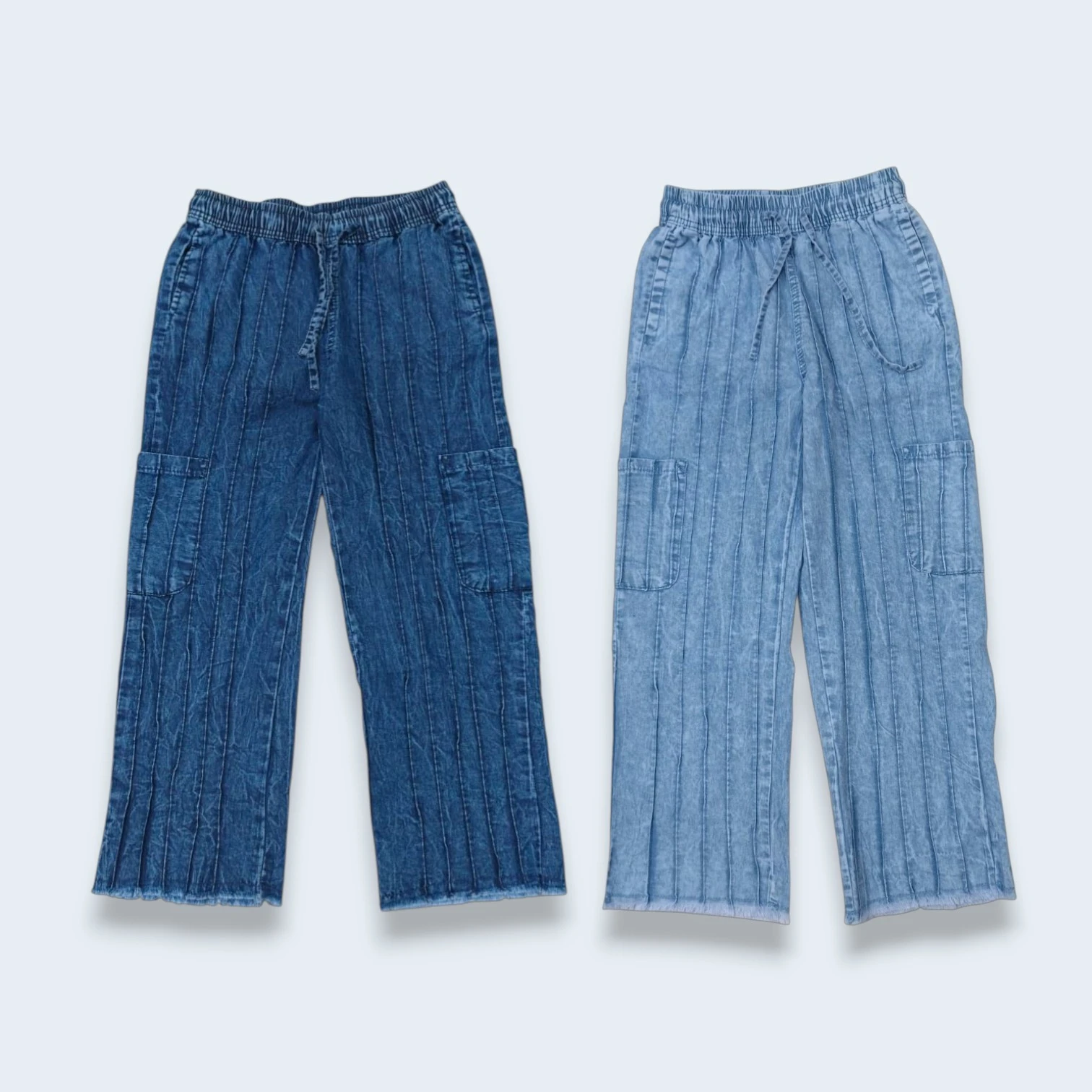 Denim Pintack Pocket Palazzo For 6 to 14 Years