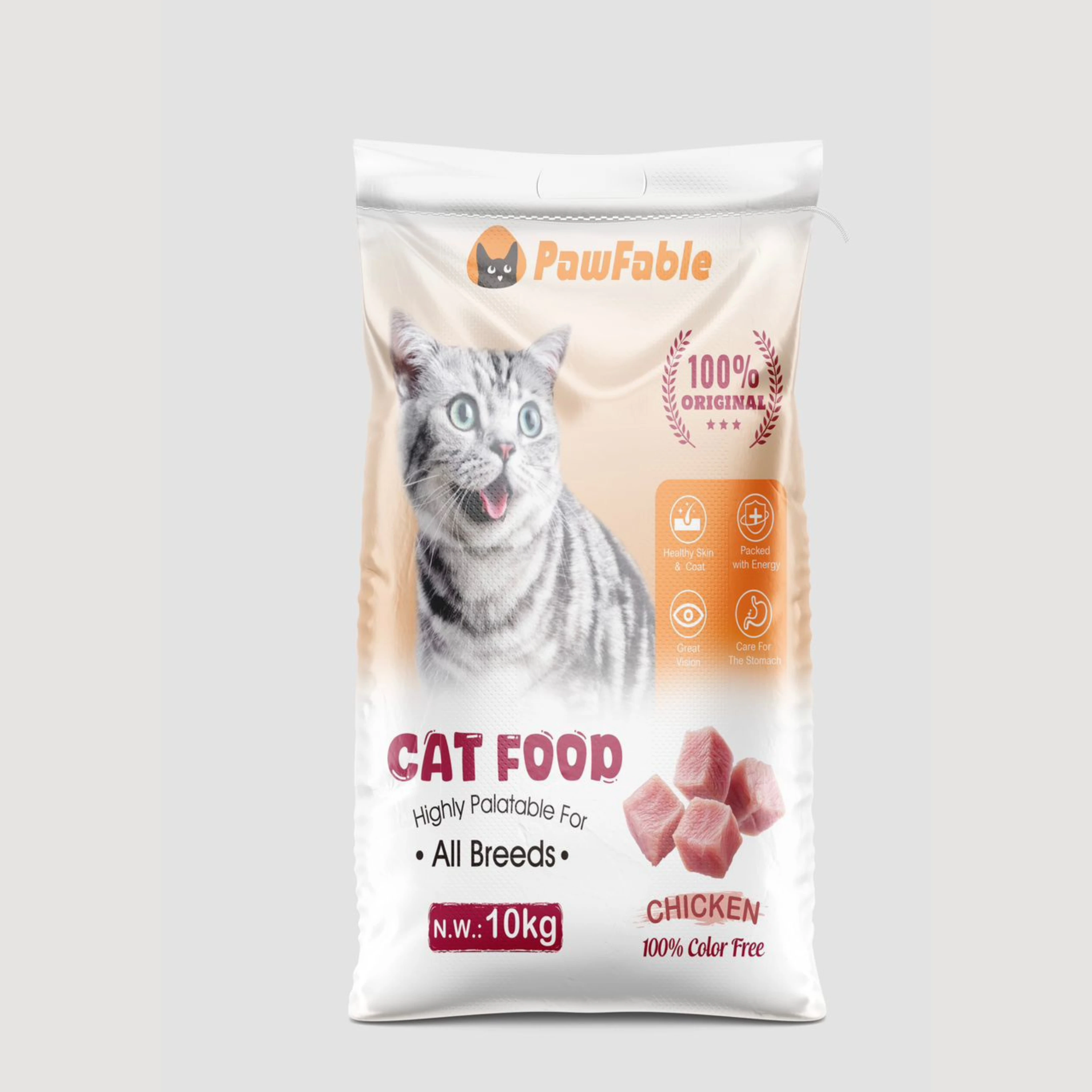 PawFable Chicken Cat Food – Highly Palatable Complete Nutrition (10kg)